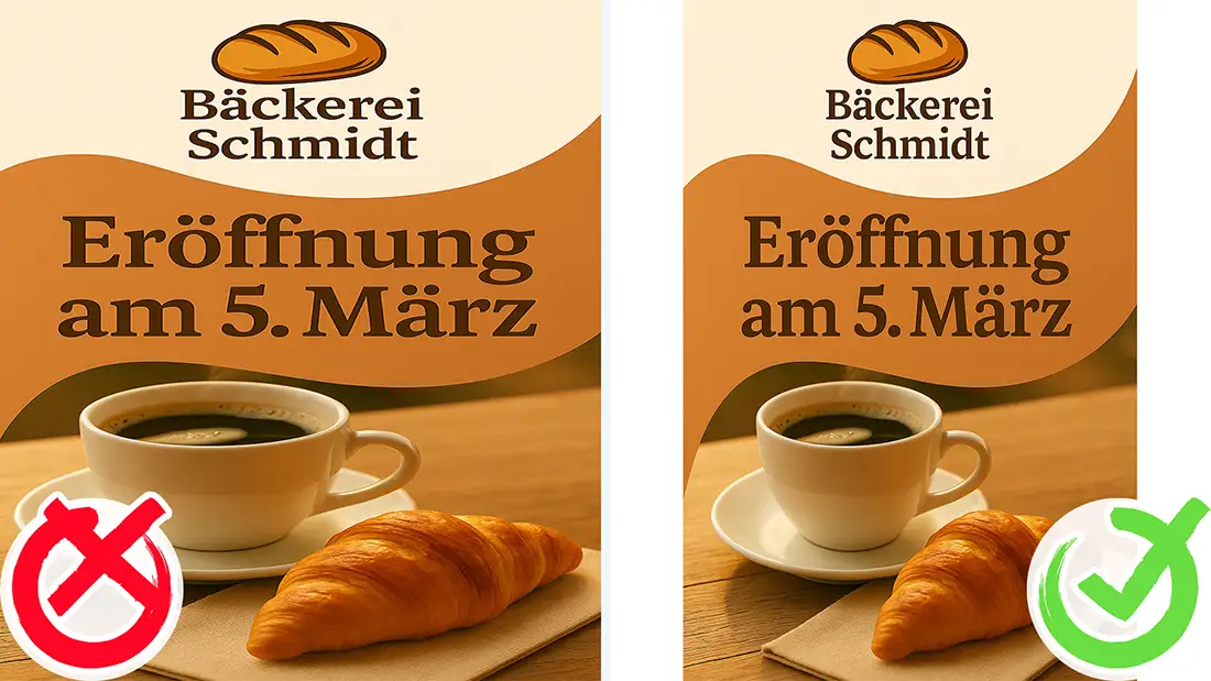 Falsches Bildformat – das Foto passt nicht zum Druckbereich